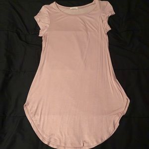 Blush pink mini dress